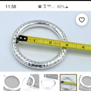 Silpada Oval Hammered Silver Bangle